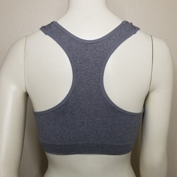 Marilyn Monroe Razorback Sports Bra Removable Pads Grey XL - Picture 4 of 6